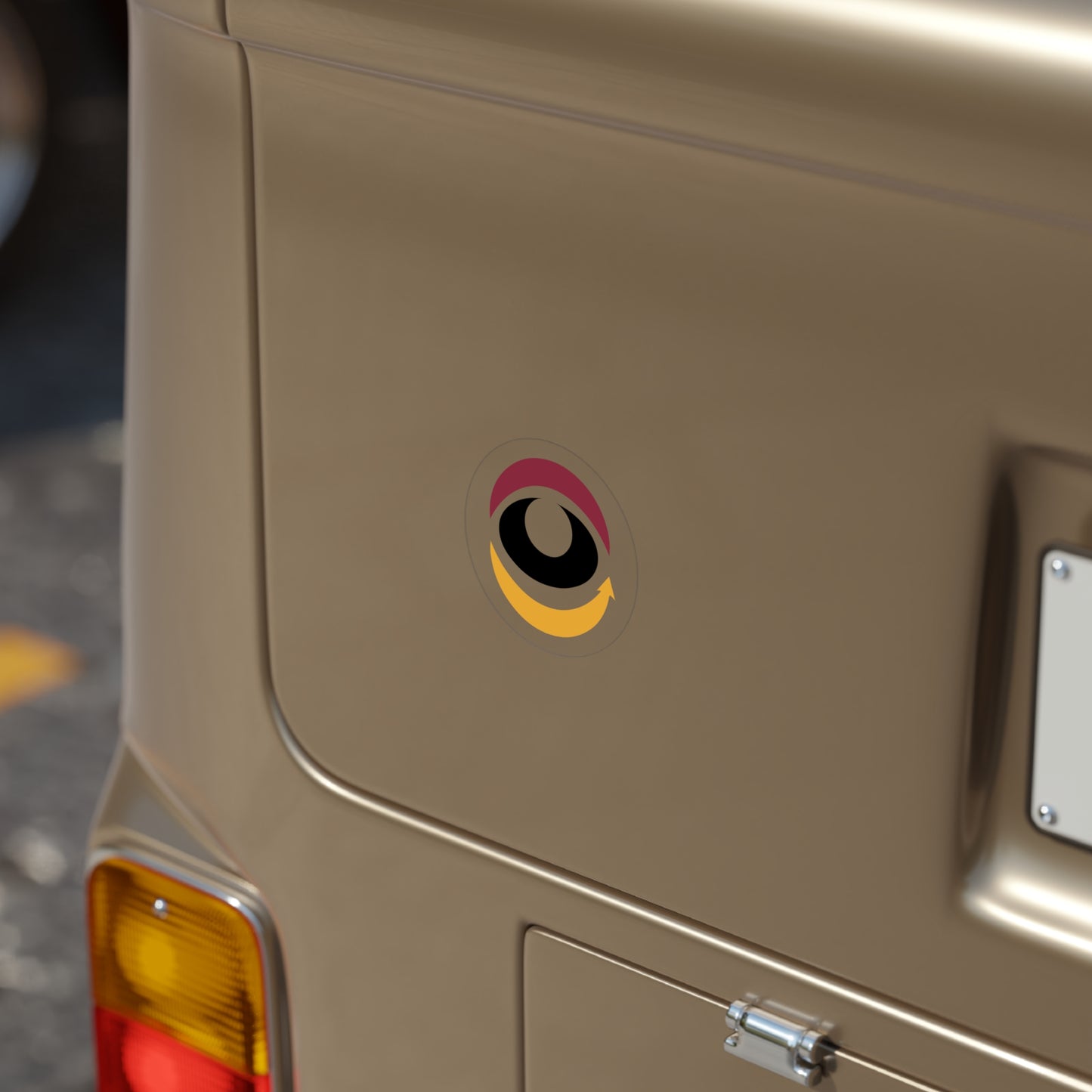 Red eYe Clique (REC) Transparent Outdoor Stickers, Round, 1pcs