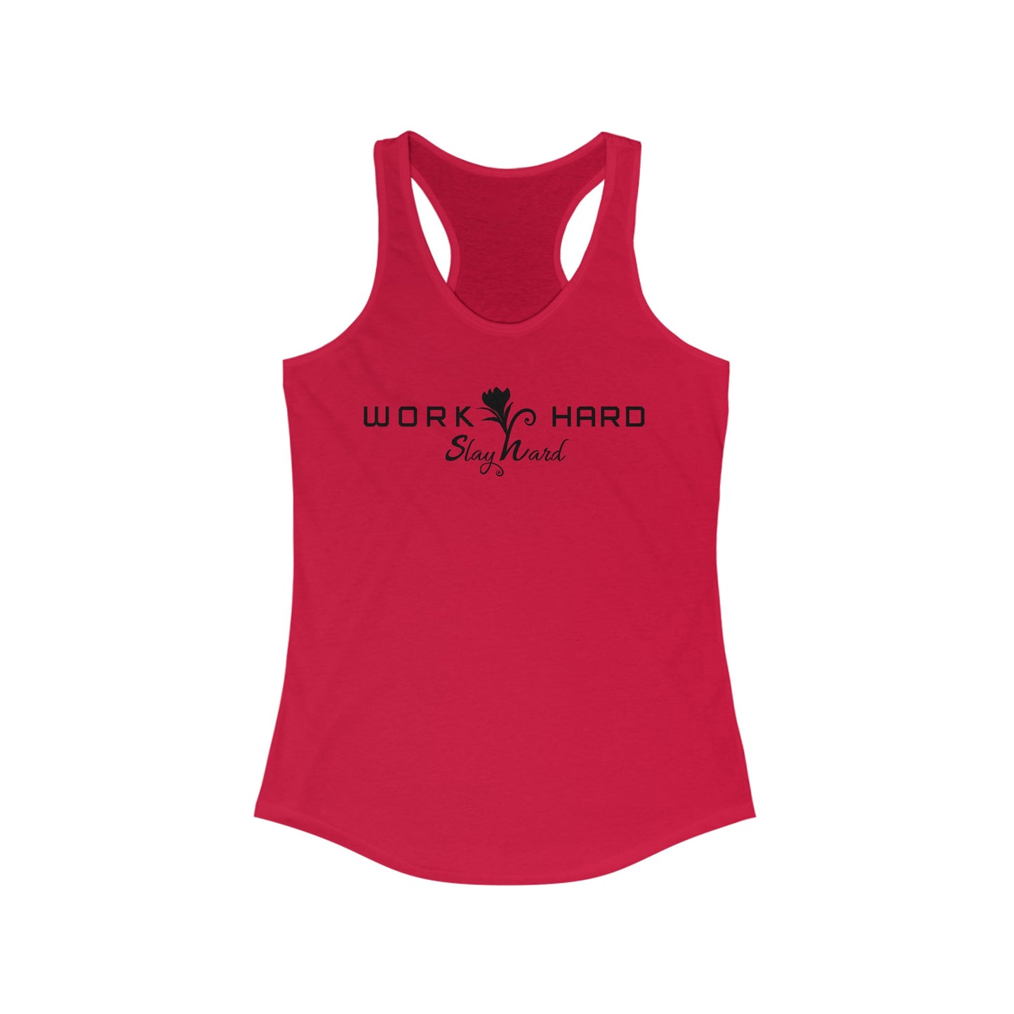 "Work Hard, Slay Hard" Women's Racerback Tank