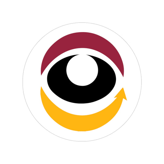 Pegatinas transparentes para exteriores Red Eye Clique (REC), redondas, 1 unidad