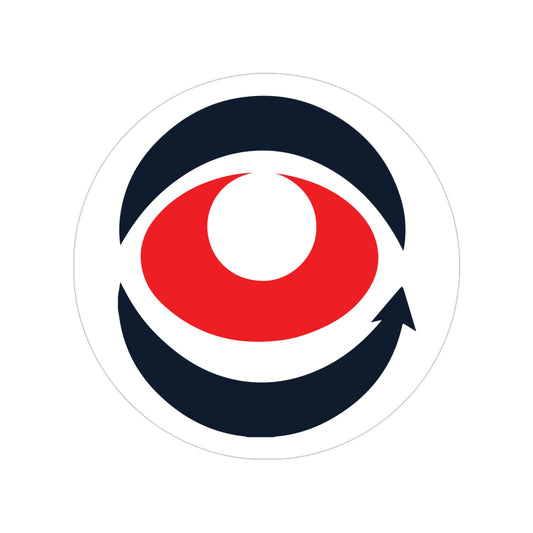 Pegatinas transparentes oficiales para exteriores de Red eYe Clique (REC), redondas, 1 unidad