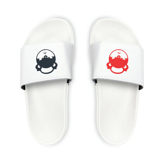 "Double R" Men's PU Slide Sandals - Red eYe Clique HQ