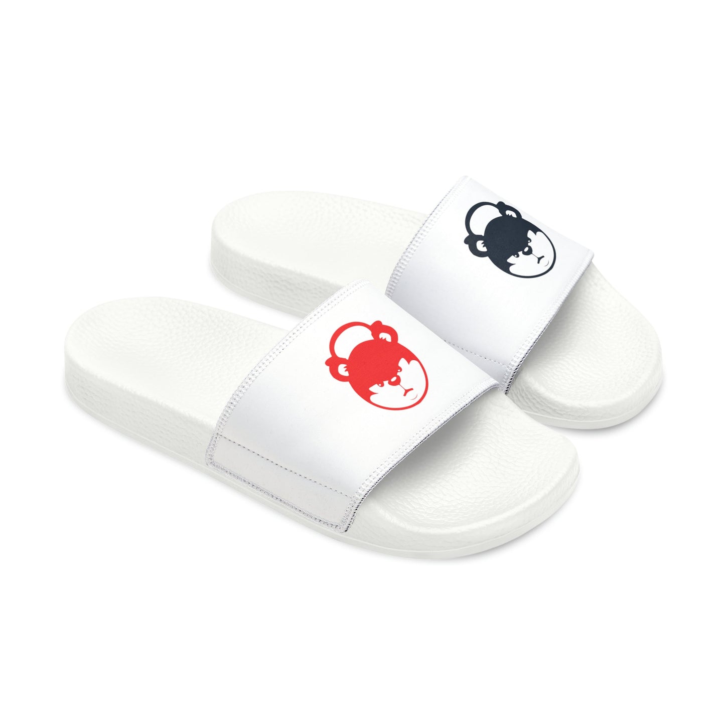 "Double R" Men's PU Slide Sandals - Red eYe Clique HQ