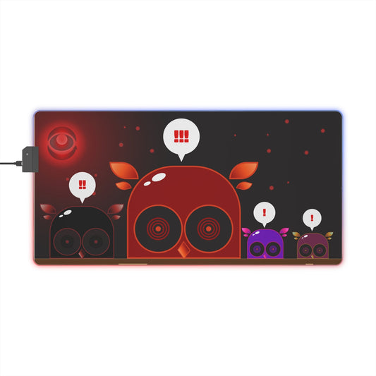 Nightclockers Owl RGB LED Gaming Mouse Pad | REC - Red eYe Clique HQ
