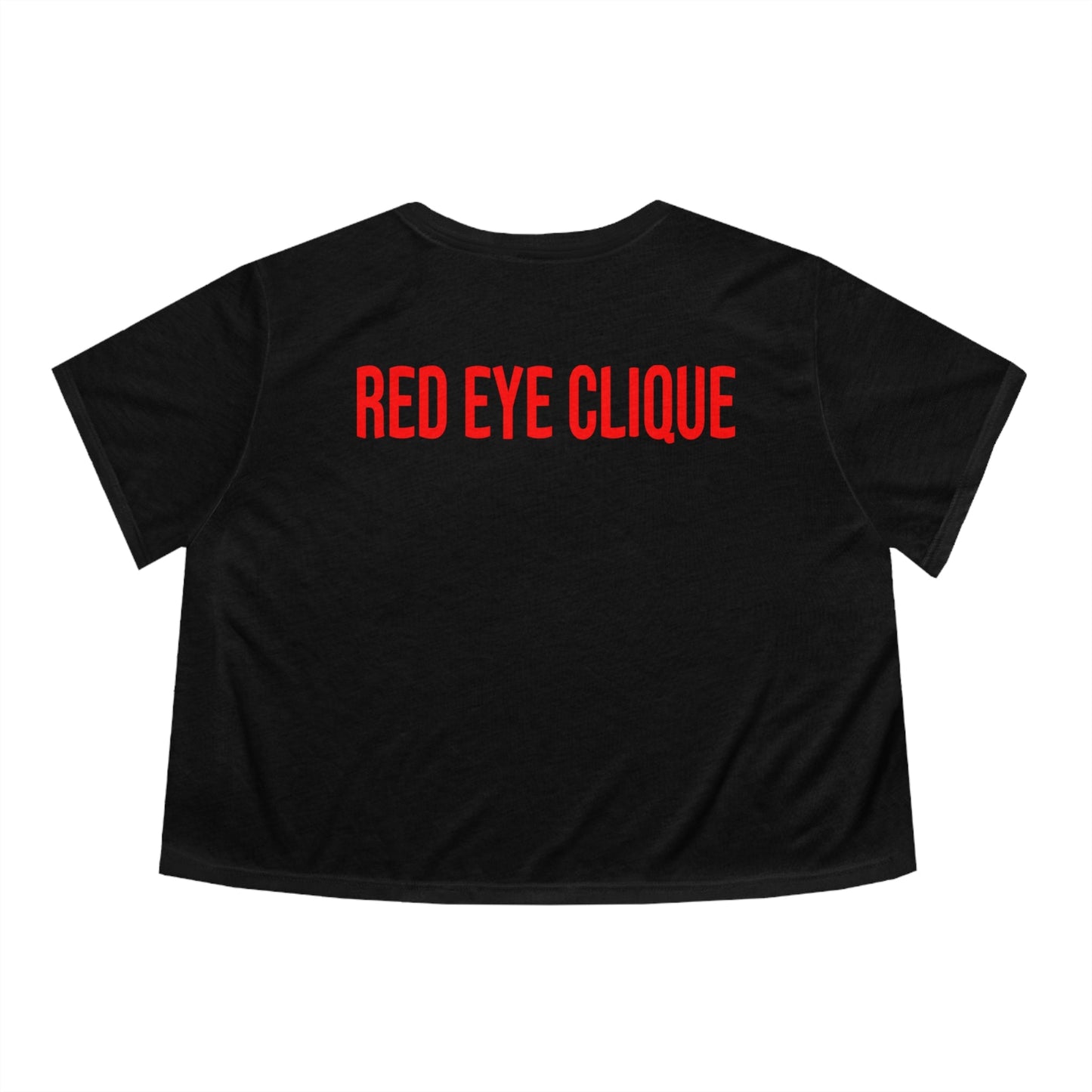 "Nightowl" Women's Flowy Cropped Tee - Red eYe Clique HQ