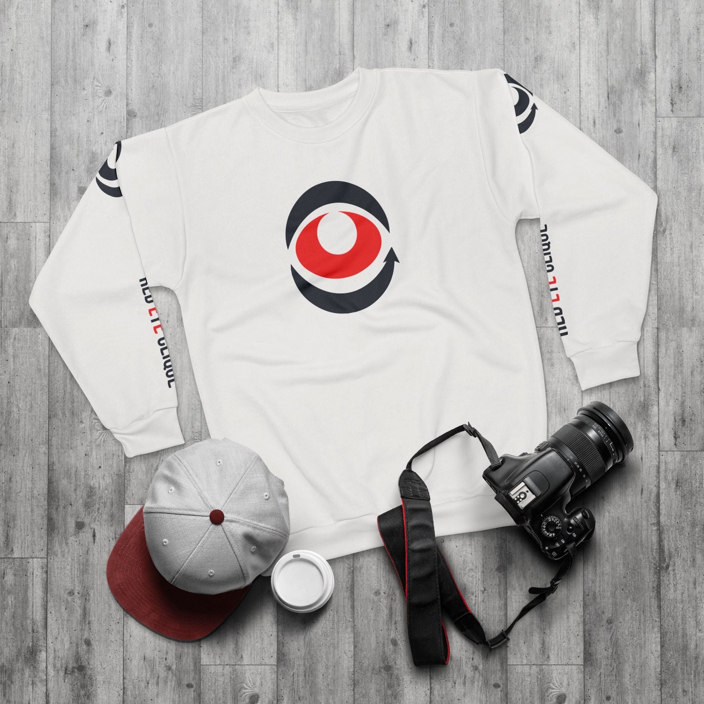 Stylish OPTICS Sweatshirt with All-Over Printing - Red eYe Clique HQ