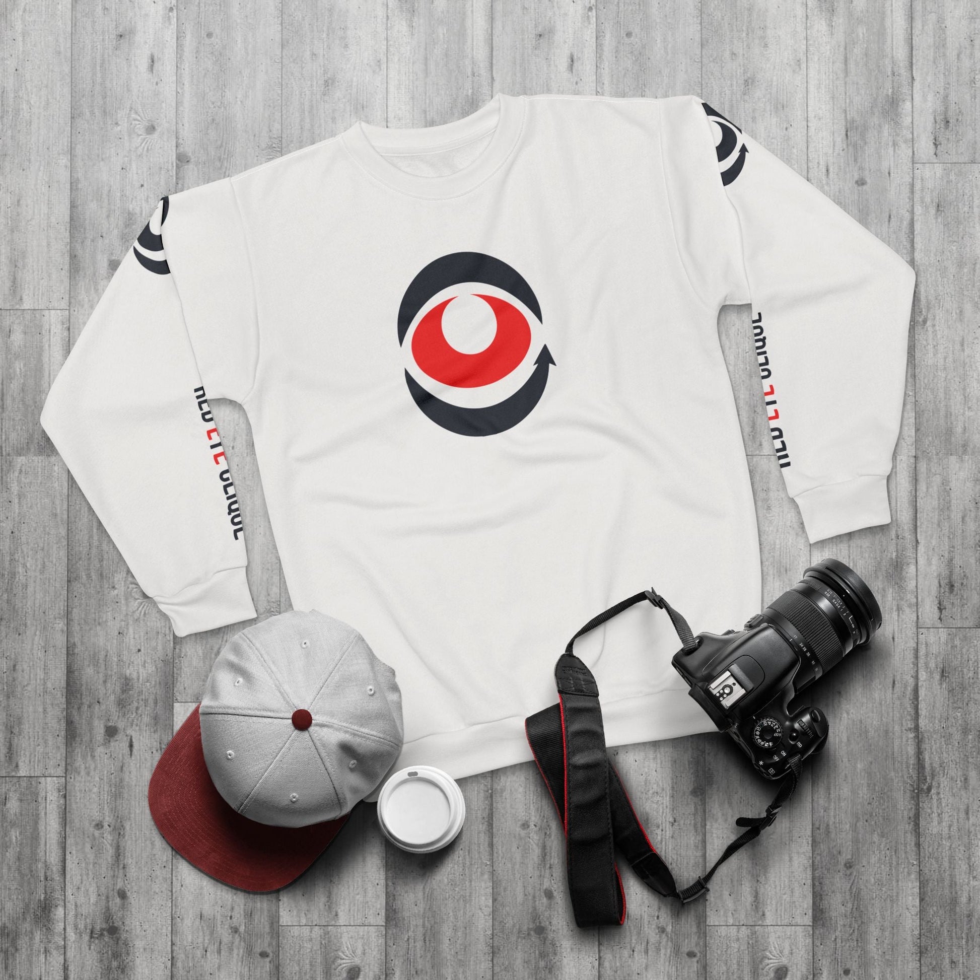 Stylish OPTICS Sweatshirt with All-Over Printing - Red eYe Clique HQ
