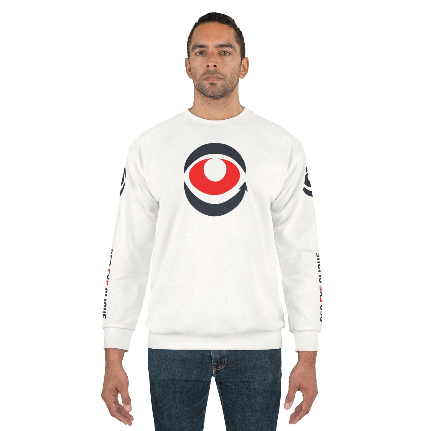 Stylish OPTICS Sweatshirt with All-Over Printing - Red eYe Clique HQ