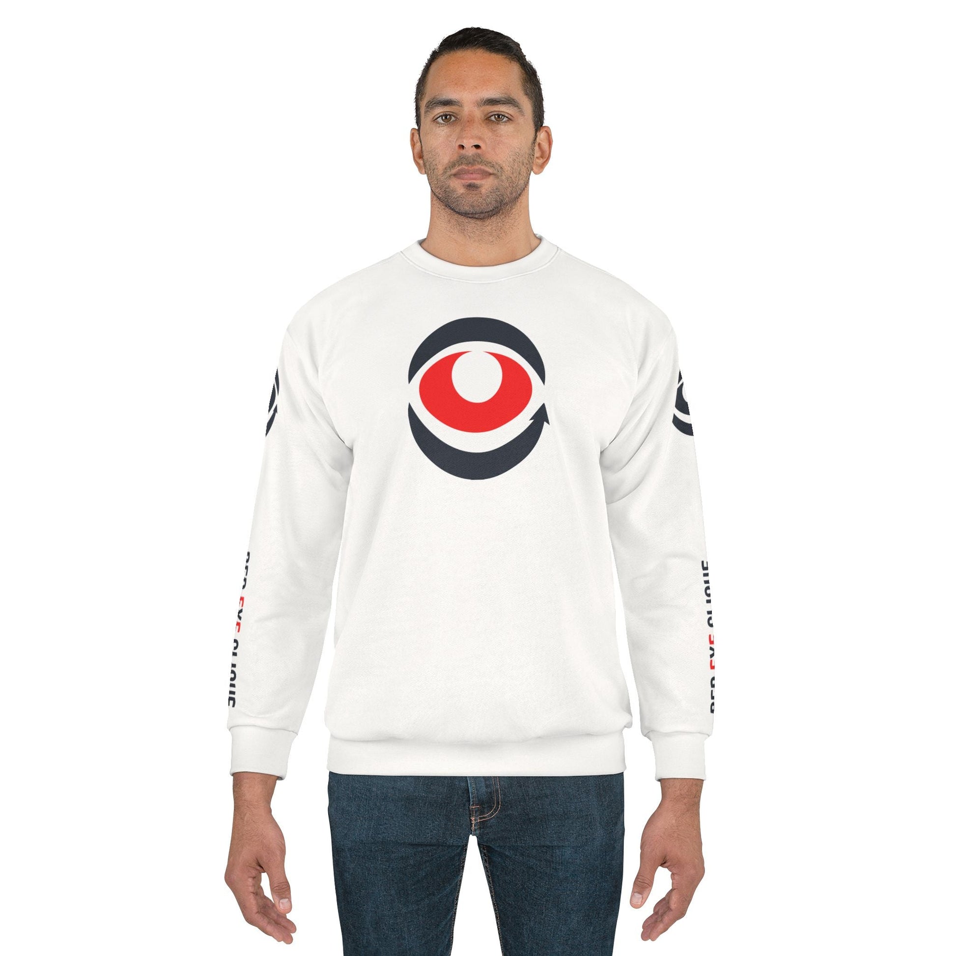 Stylish OPTICS Sweatshirt with All-Over Printing - Red eYe Clique HQ