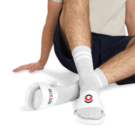 Customizable Men's PU Slide Sandals for Summer - Red eYe Clique HQ