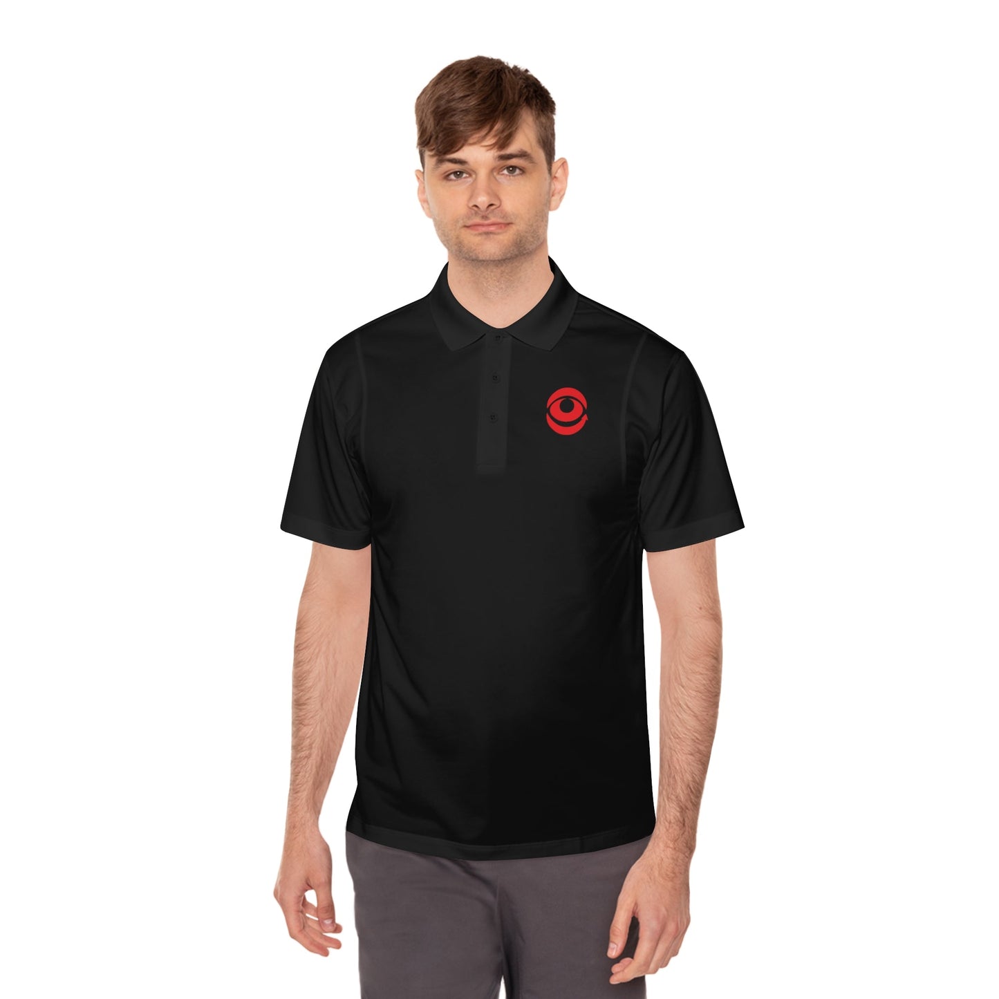 Moisture-Wicking Men's Sport Polo Tee - Red eYe Clique HQ