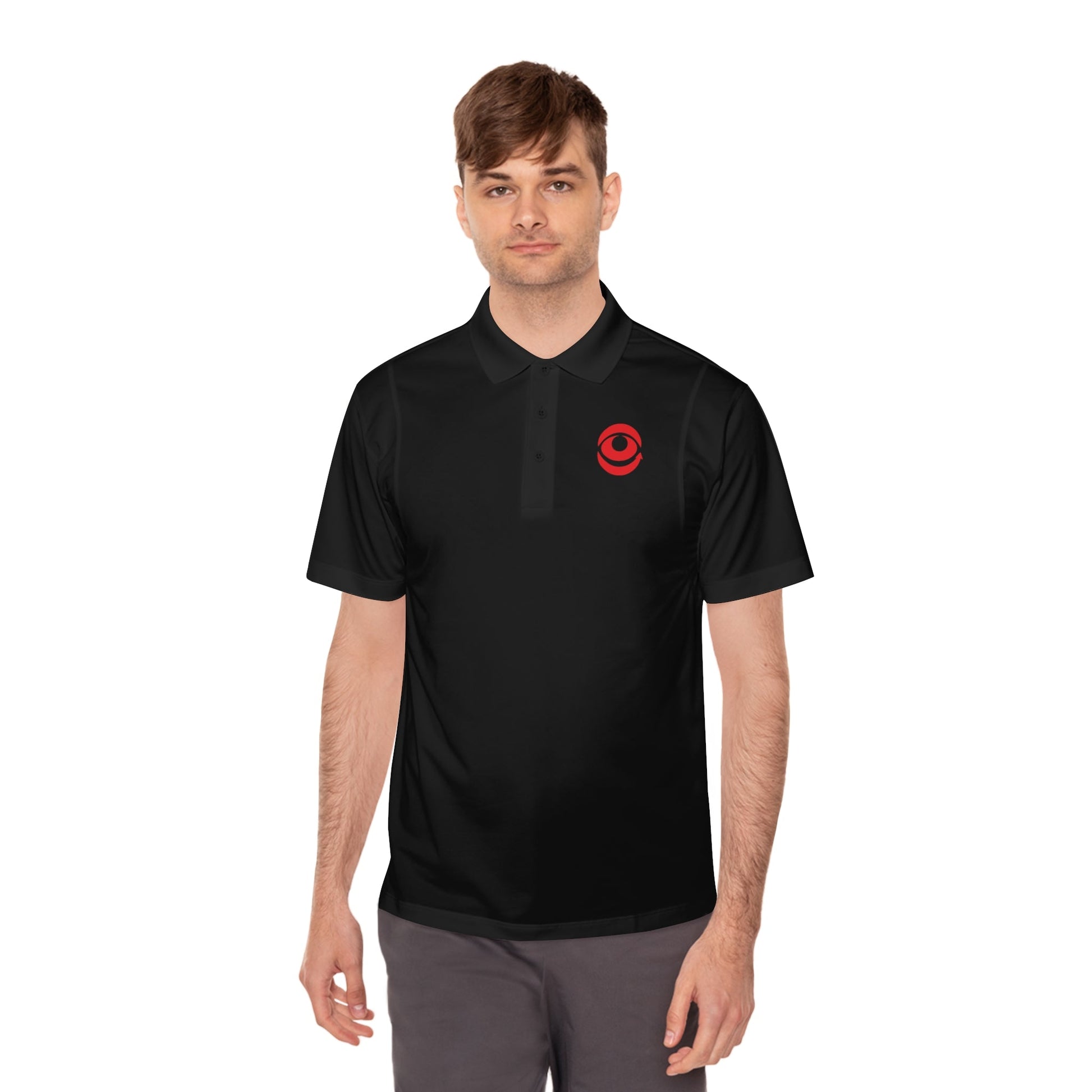 Moisture-Wicking Men's Sport Polo Tee - Red eYe Clique HQ