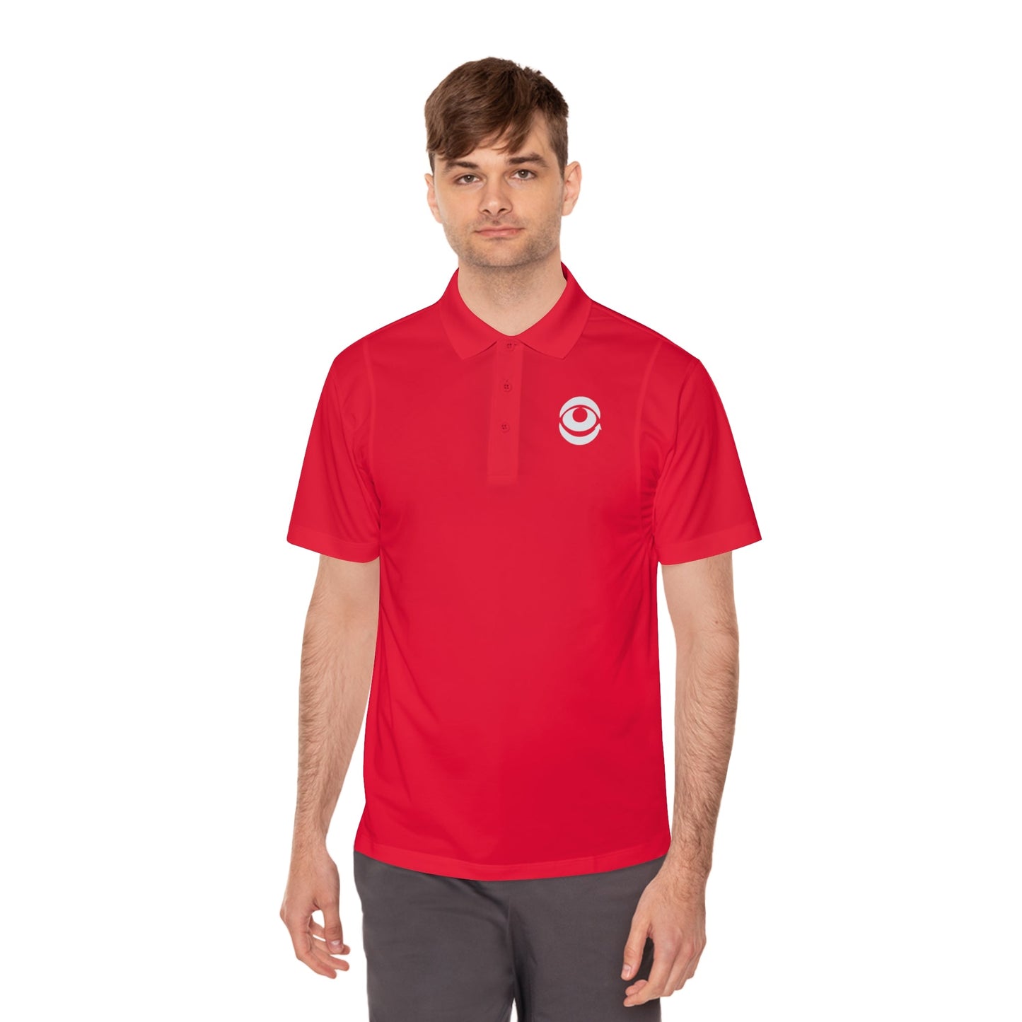 Moisture-Wicking Men's Sport Polo Tee - Red eYe Clique HQ