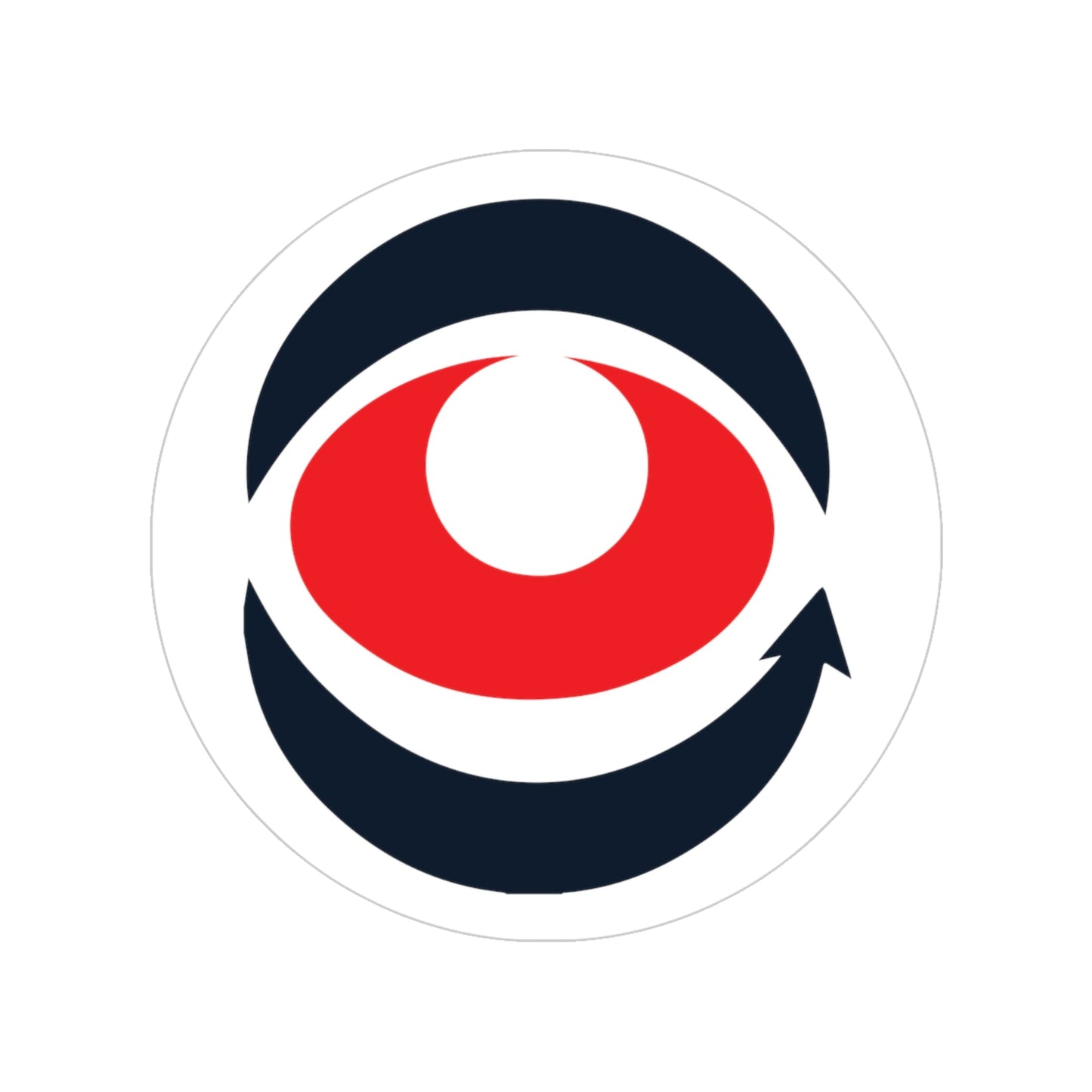 Red eYe Clique (REC) Official Transparent Outdoor Stickers, Round, 1pcs - Red eYe Clique HQ
