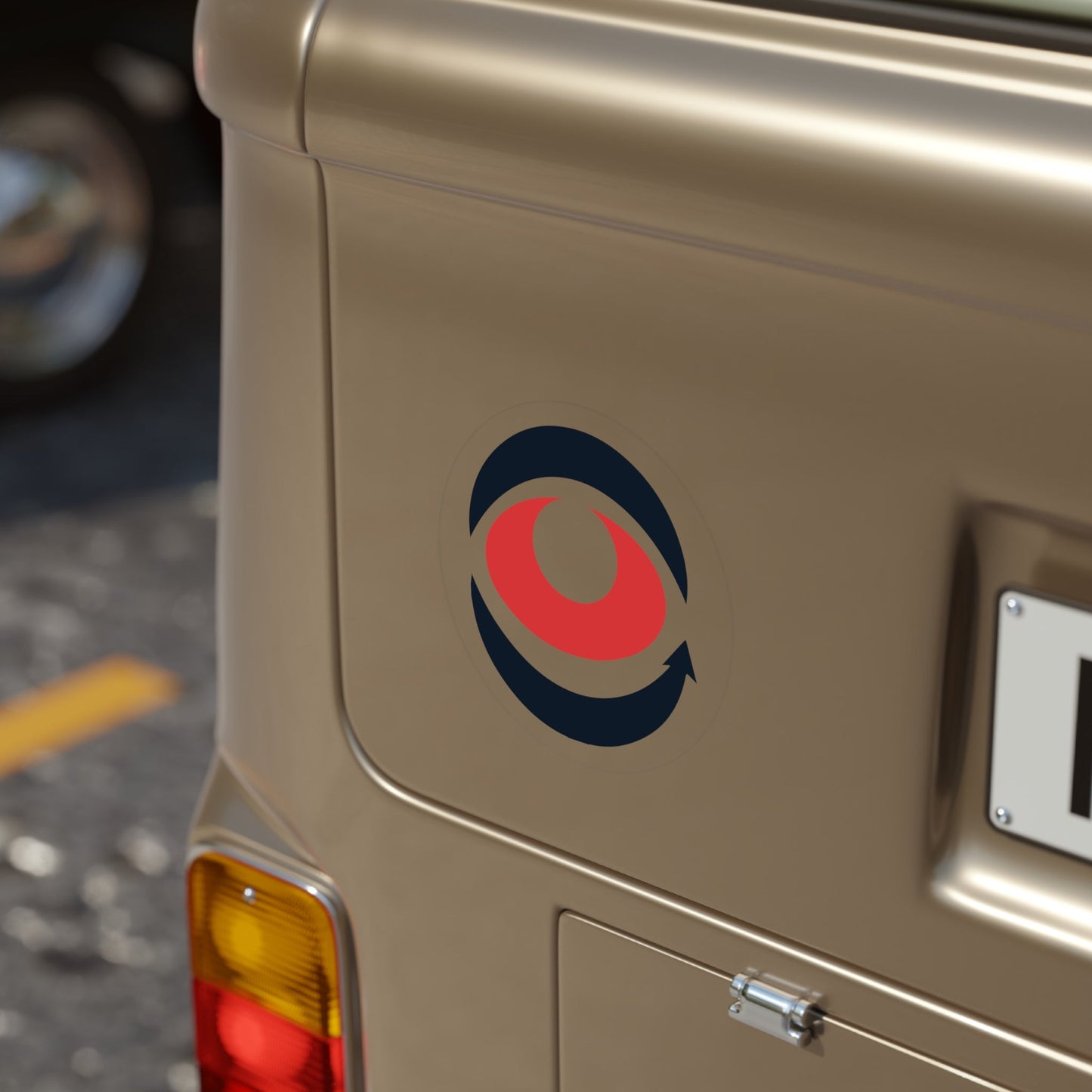 Red eYe Clique (REC) Official Transparent Outdoor Stickers, Round, 1pcs - Red eYe Clique HQ