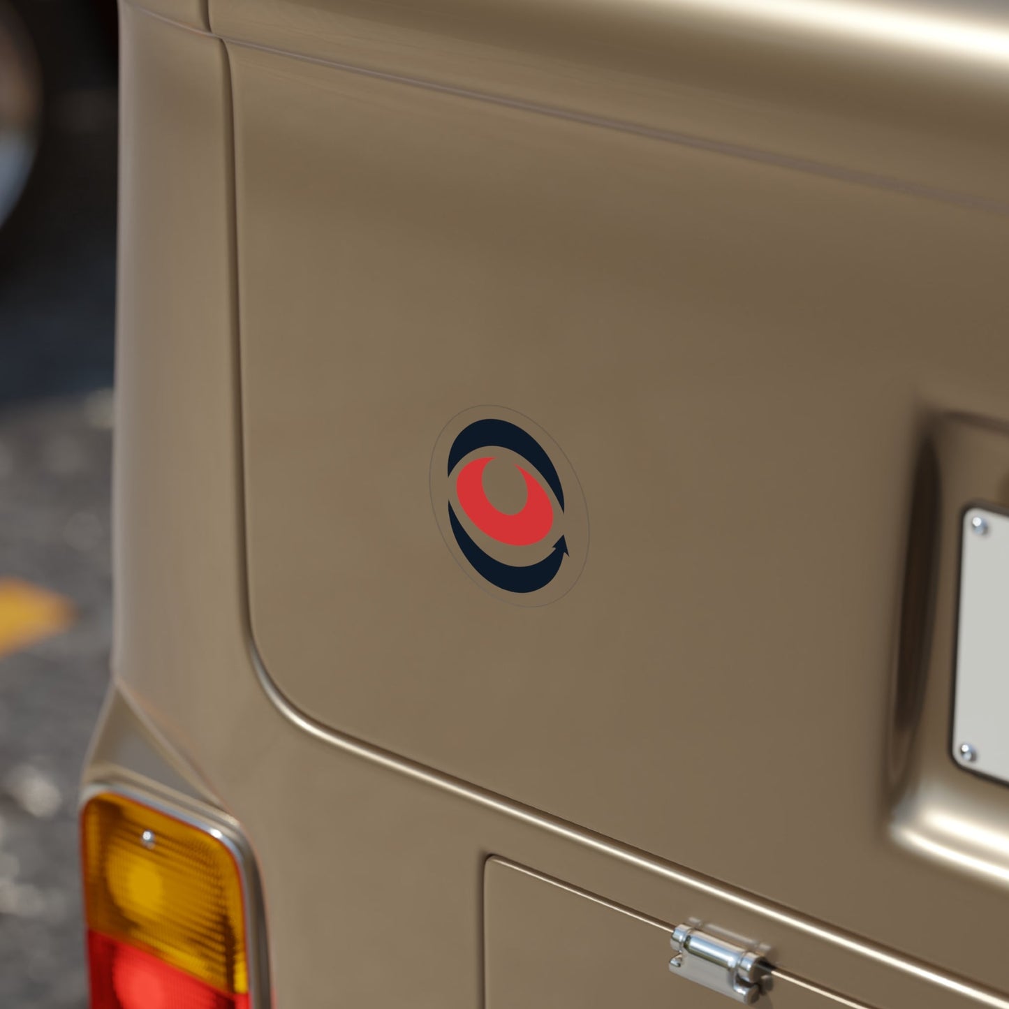 Red eYe Clique (REC) Official Transparent Outdoor Stickers, Round, 1pcs - Red eYe Clique HQ