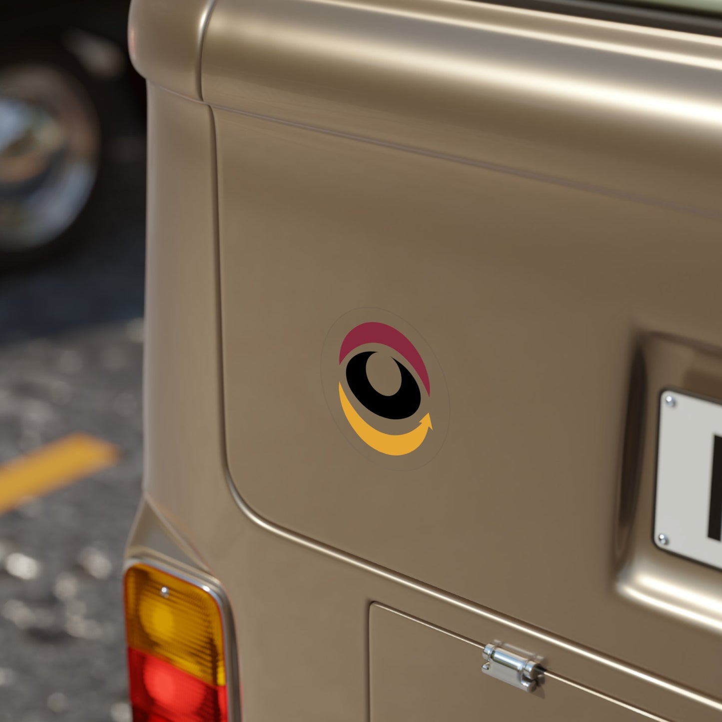 Red eYe Clique (REC) Transparent Outdoor Stickers, Round, 1pcs - Red eYe Clique HQ