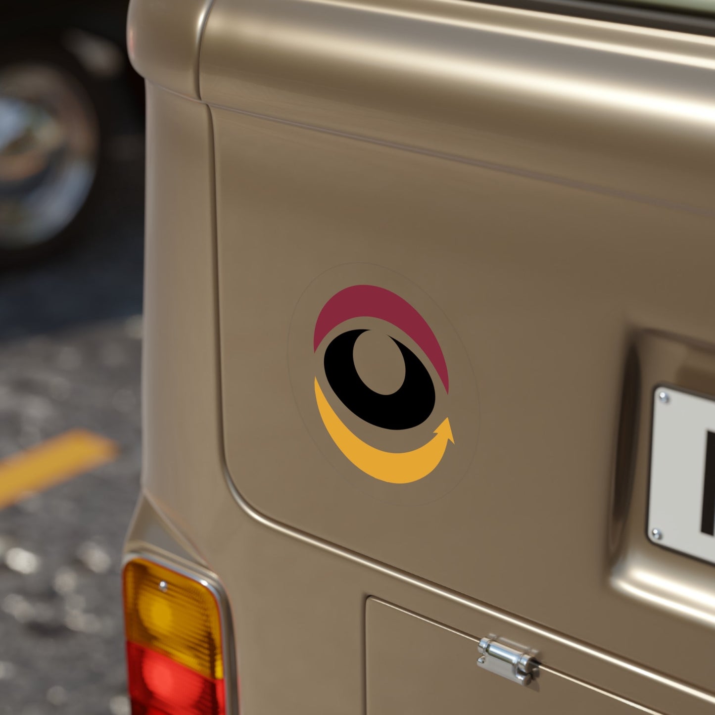 Red eYe Clique (REC) Transparent Outdoor Stickers, Round, 1pcs - Red eYe Clique HQ