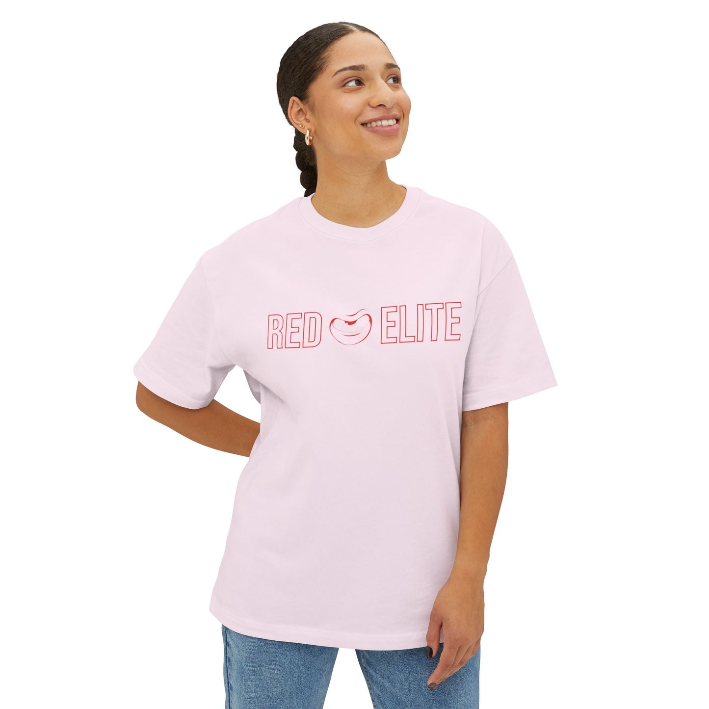 "RED eYe ELITE" Women's Oversized Boxy Tee - Red eYe Clique HQ