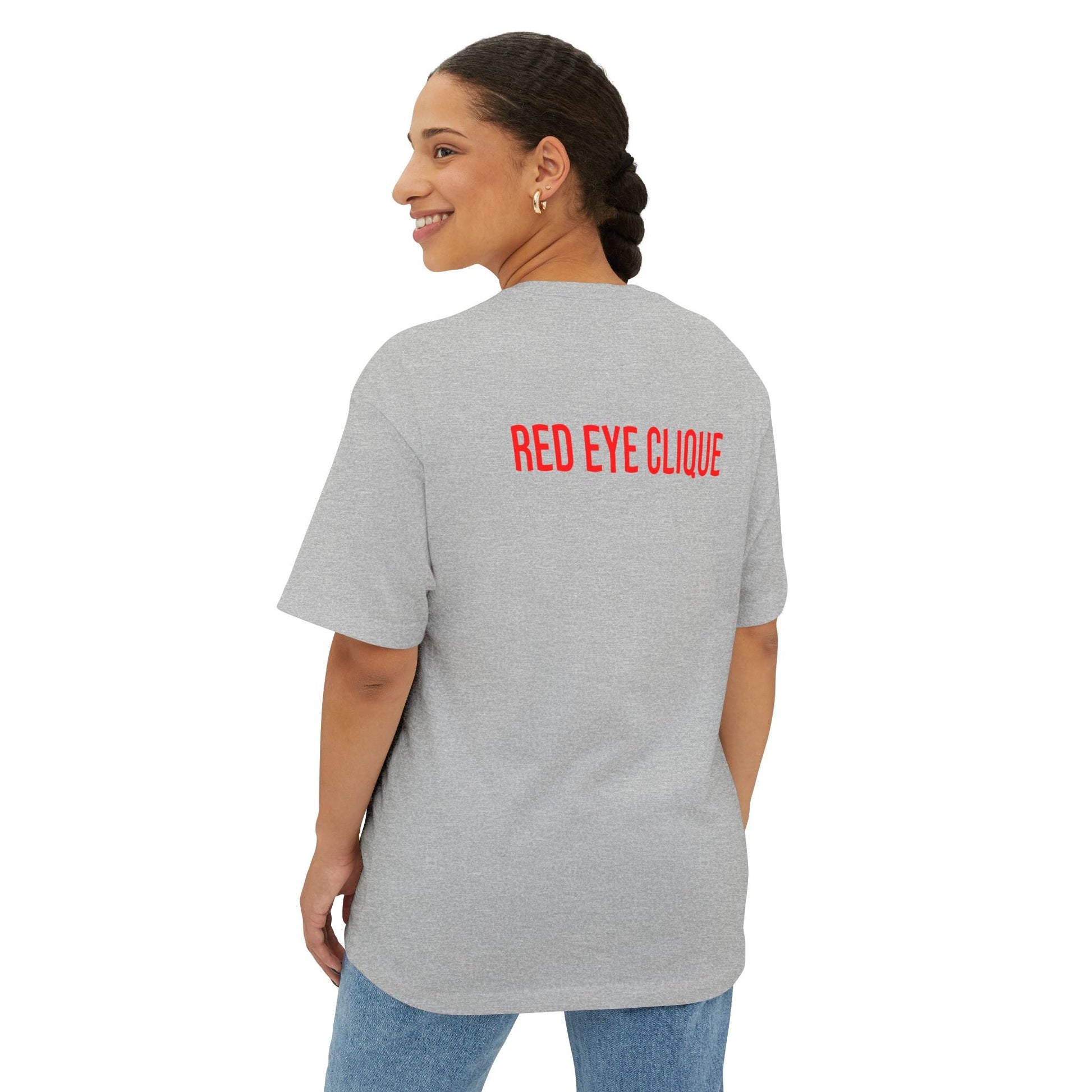 "RED eYe ELITE" Women's Oversized Boxy Tee - Red eYe Clique HQ