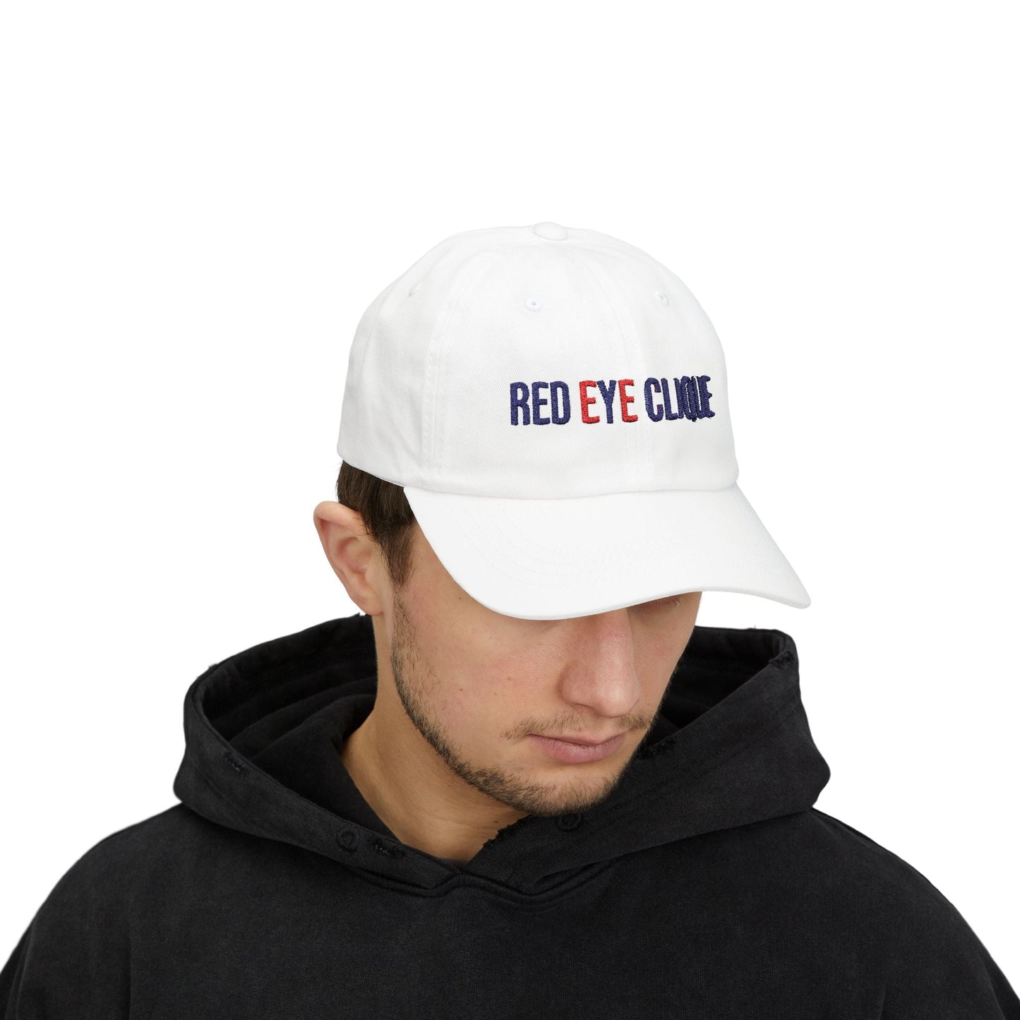 Classic Red Eye Embroidered Cotton Cap - Red eYe Clique HQ - Hats -