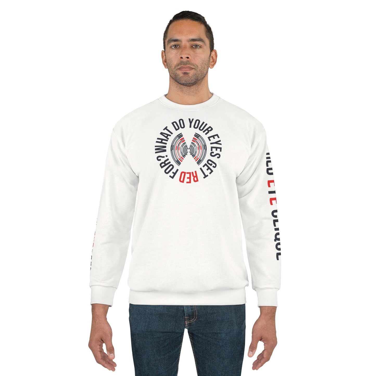 Unique Unisex All-Over Print Sweatshirt - Red eYe Clique HQ