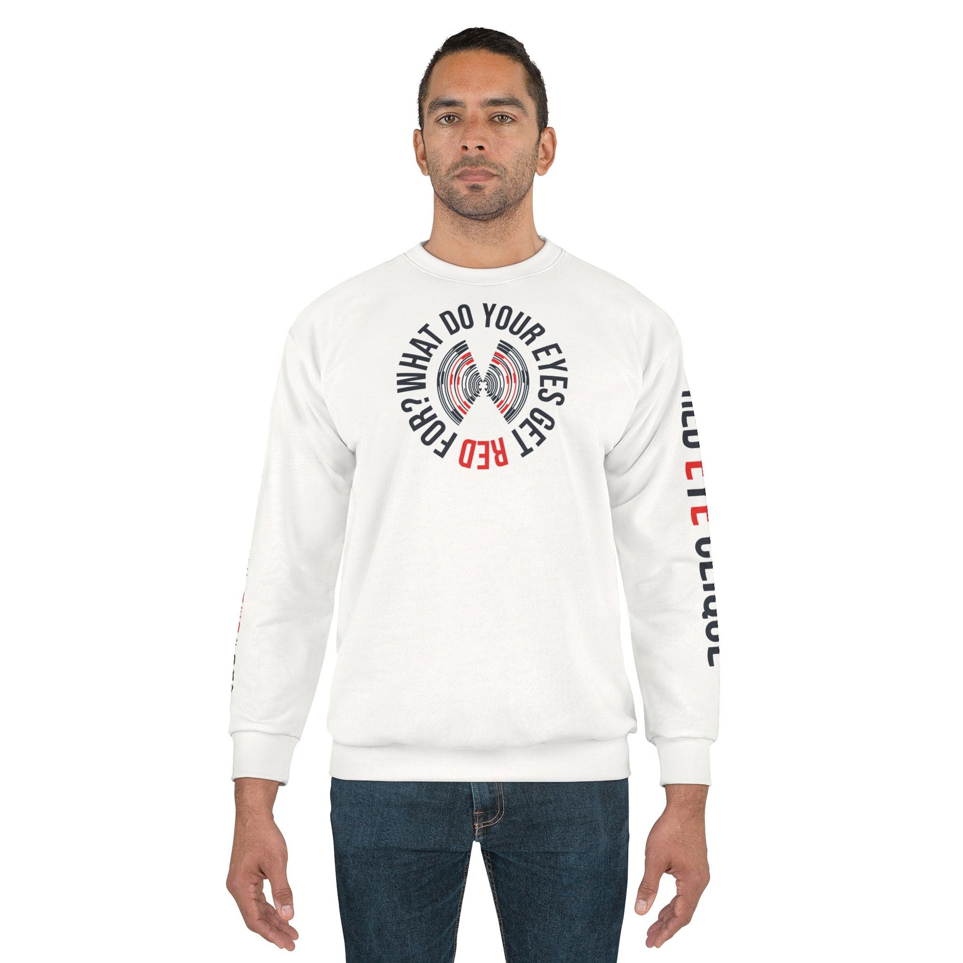 Unique Unisex All-Over Print Sweatshirt - Red eYe Clique HQ